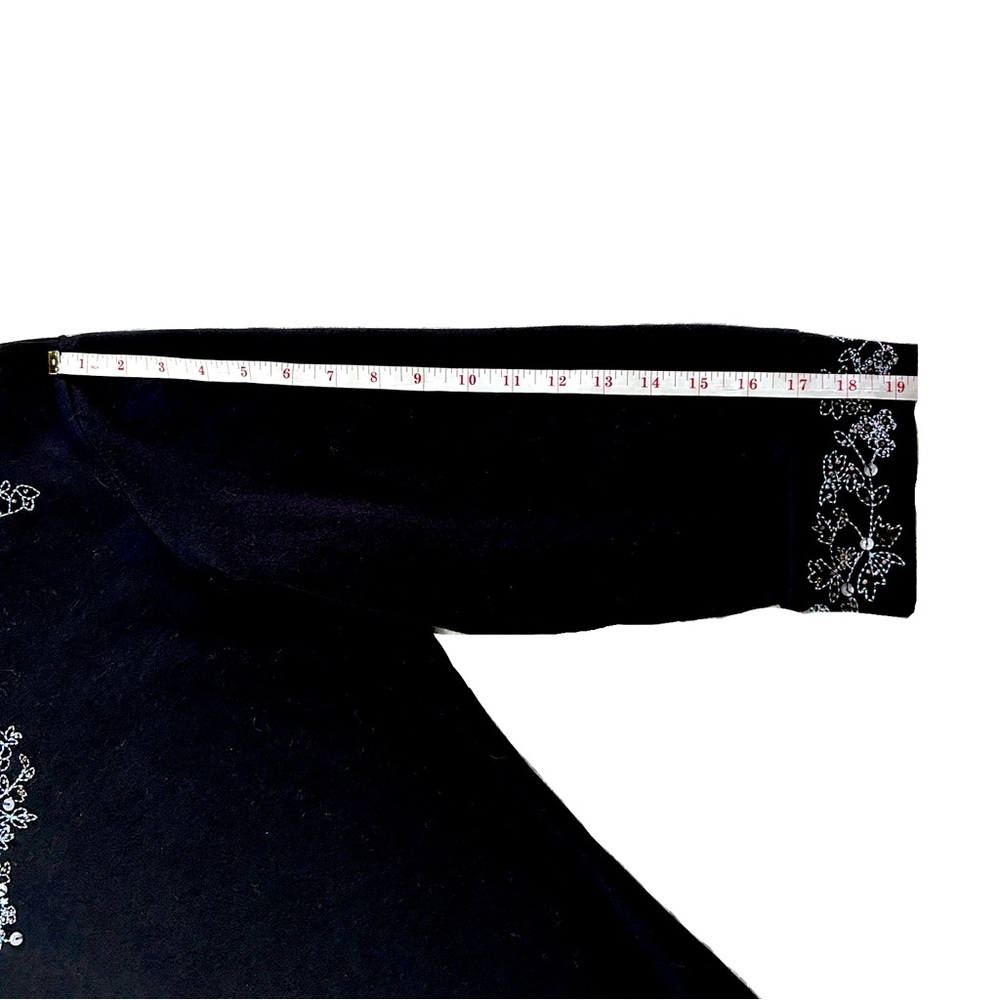 Susan Graver Black Tunic with Delicate Embroidery - Picture 7 of 8